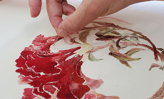 日本刺繡による冨嶽三十六景